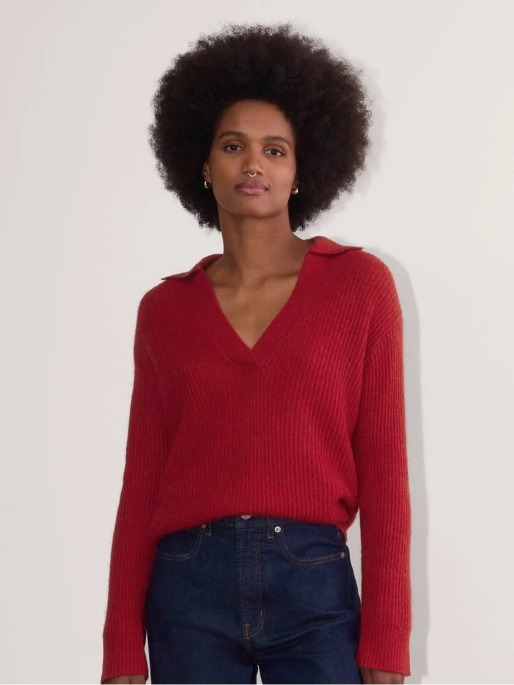 Everlane Oversized Polo in Alpaca